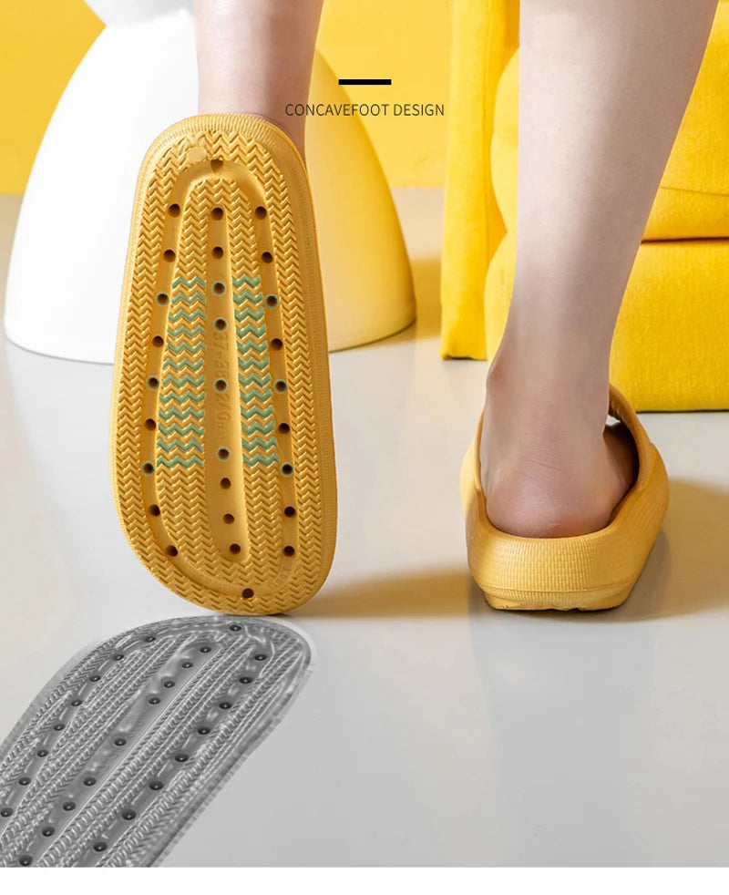 Thick Platform Bathroom Home Slippers Women Fashion Soft Sole EVA Indoor Slides Woman Sandals 2024 Summer Non-slip Flip Flops