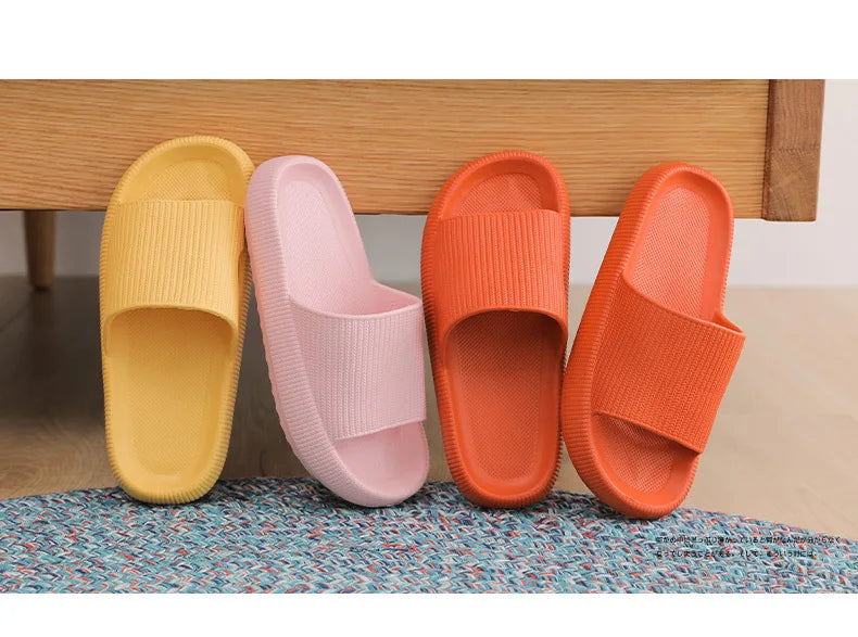 Thick Platform Bathroom Home Slippers Women Fashion Soft Sole EVA Indoor Slides Woman Sandals 2024 Summer Non-slip Flip Flops