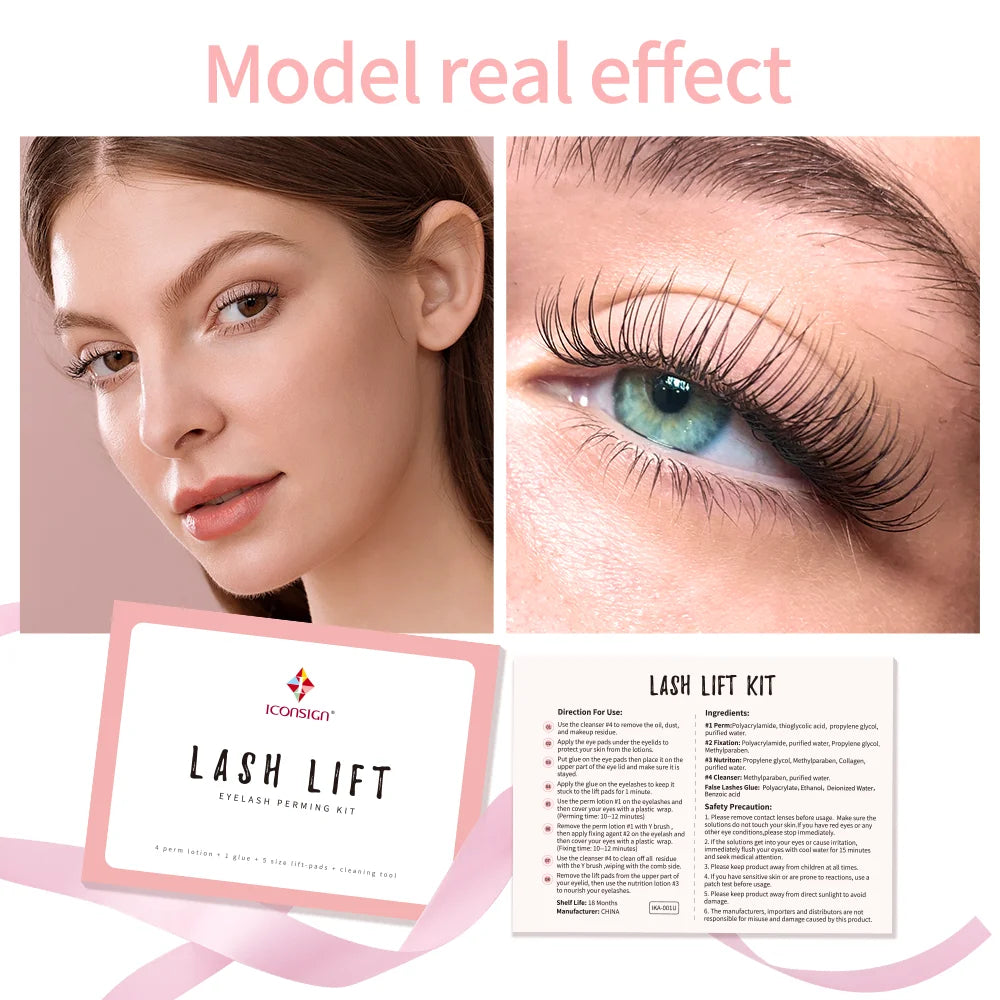 Dropshipping ICONSIGN Lash Lift Kit Lifiting Eyelash Eyelash Enhancer Eyelash Lifting Kit Lash Perm Eye Makeup Can Do Your Logo