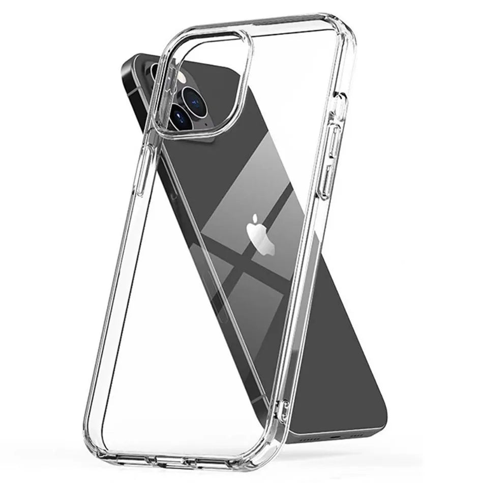 Ultra Thin Clear Silicone Case For iPhone 16 15 14 13 12 11 Pro Max Mini XR XS 7 8 Plus SE 2020 2022 Transparent Soft Back Cover