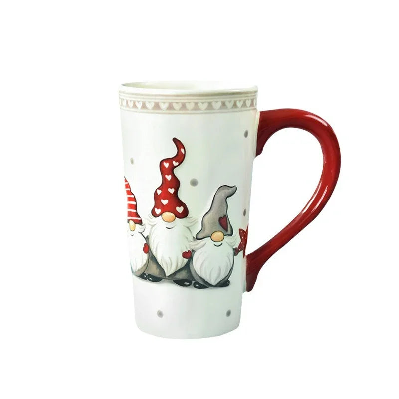 Christmas Gift Ceramic Cup Large Capacity Coffee Mug Santa Claus Afternoon Tea Juice Drink Milk Cups Office home Water Cup