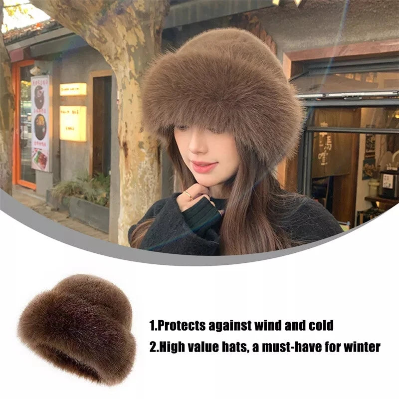 Warm Warm Hat Casual Plush Fluffy Plush Cap Versatile Solid Hat for Holiday Season