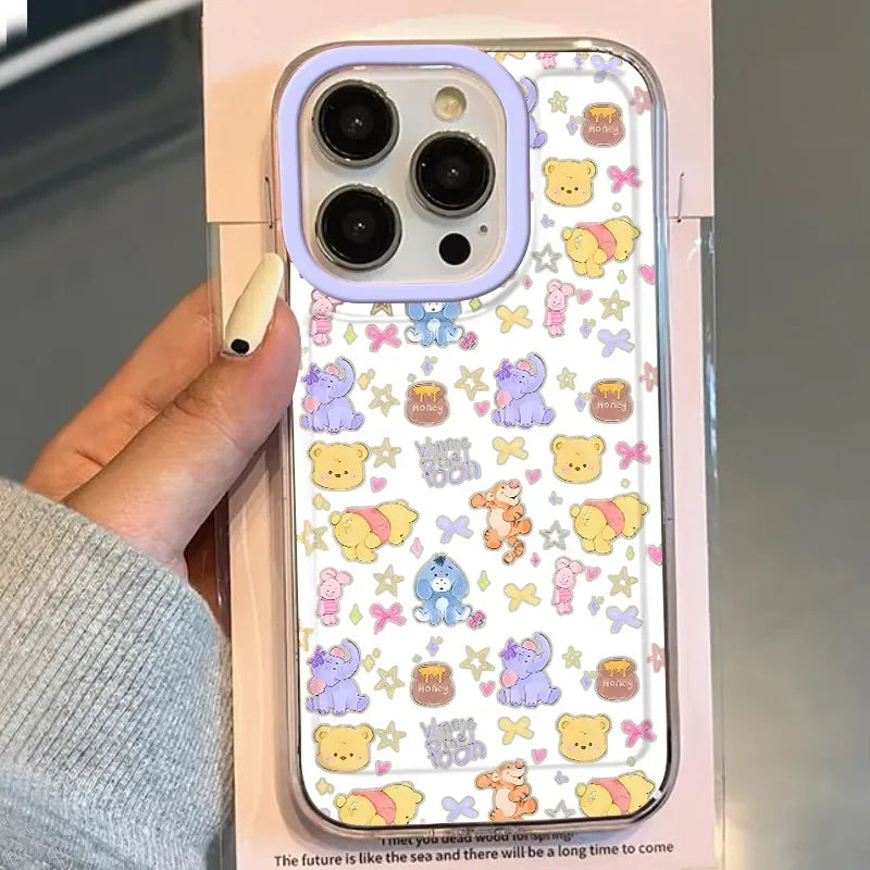 Disney Winnie The Pooh Friends Honey Phone Case For IPhone 16 15 14 12 13 11 Pro Max XR XS MAX 7 8 PLUS Y2K Kawaii Cartoon Cover