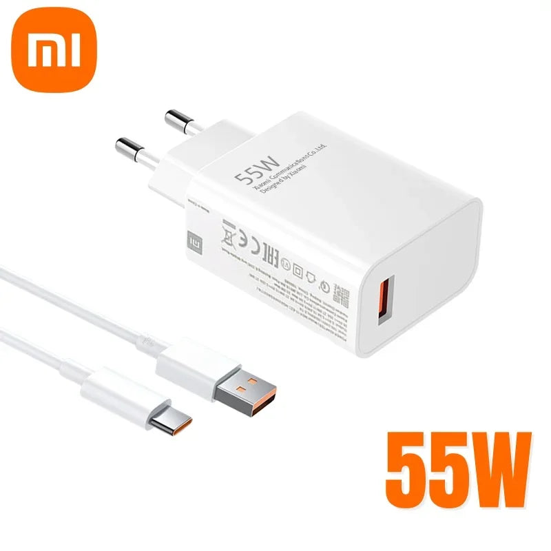 Xiaomi Original 120W Charger EU QC 3.0 67W Fast Turbo Charge 6A Type C Cable For Xiaomi Redmi Note 13 12 POCO X5 M4 Pro Pad 6