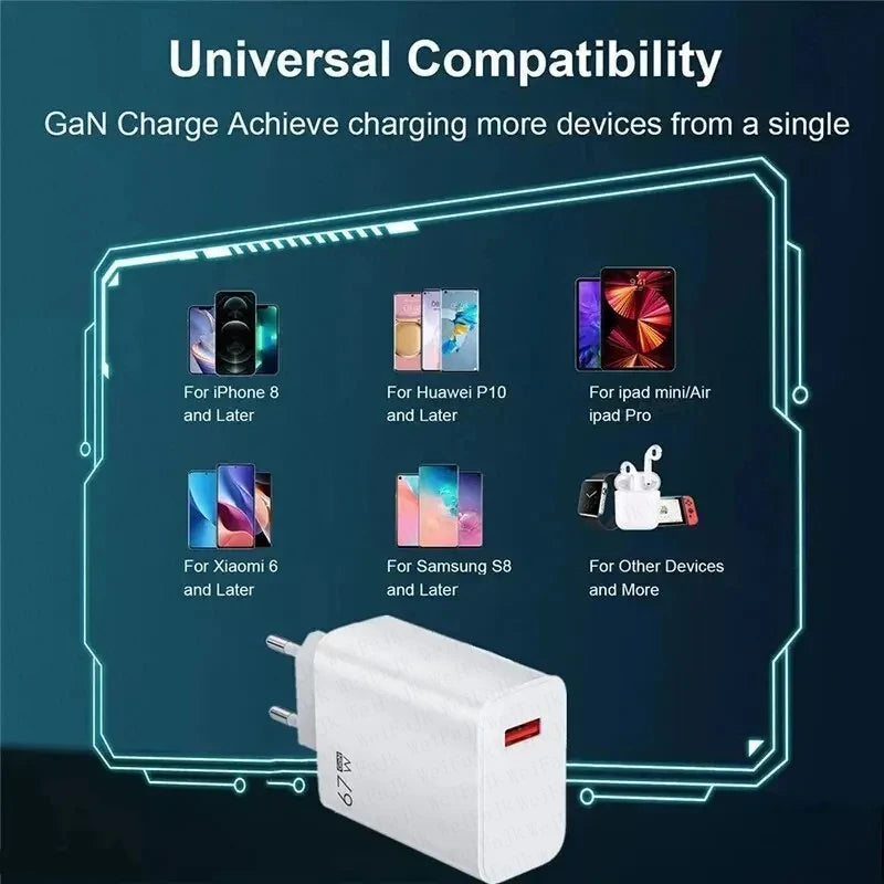 67W GaN Original Fast Charger For Xiaomi 14 13 12 11 10 Ultra Redmi Note 12T 13 Pro Turbo Quick Charge Type C USB Charging Cable