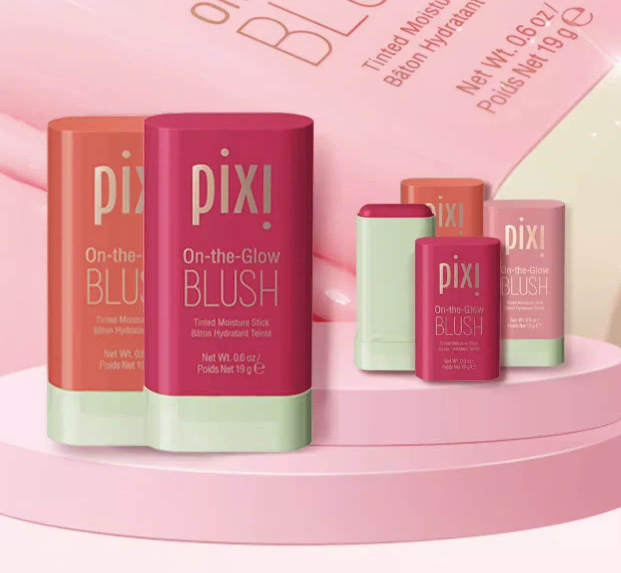 pixi make up Blush Stick Waterproof Easy Color Rouge Blusher Cream Lasting High Color Rendering Brightening Skin Tone