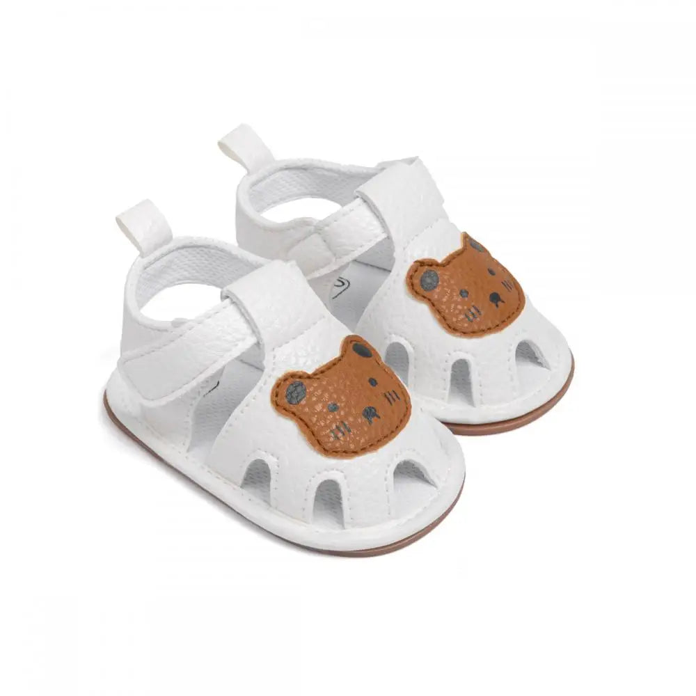 Summer Newborn Baby First Day Toddler Shoes Cute Animal Pattern Sandals Anti-Slip Soft Fashion Color Blocking Casual Baby Shoes