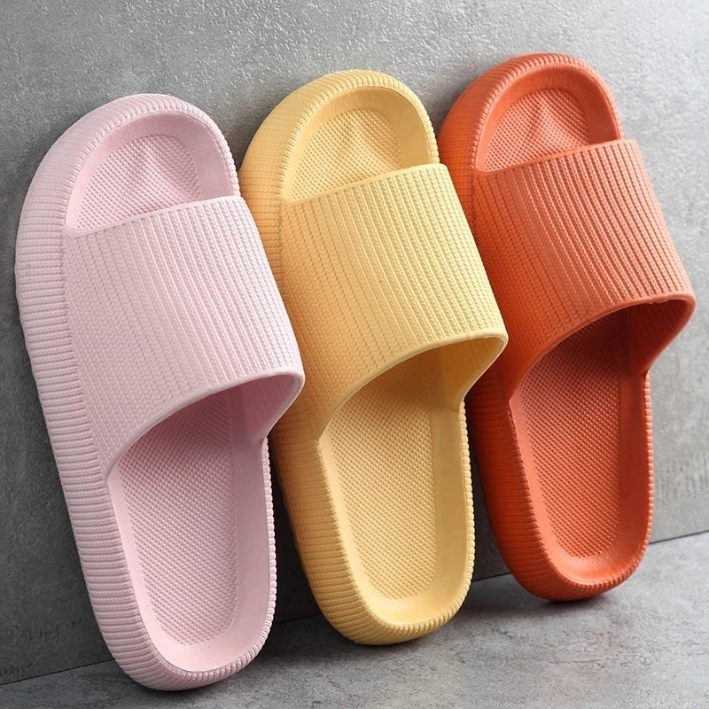 Thick Platform Bathroom Home Slippers Women Fashion Soft Sole EVA Indoor Slides Woman Sandals 2024 Summer Non-slip Flip Flops