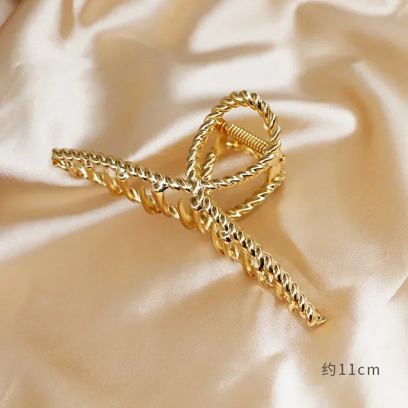 Korean Fashion Gold Hair Claw Clip Butterfly Geometric Elegant Hair Clip Claw Clamp for Girls Headwear Women Hair Accessorie