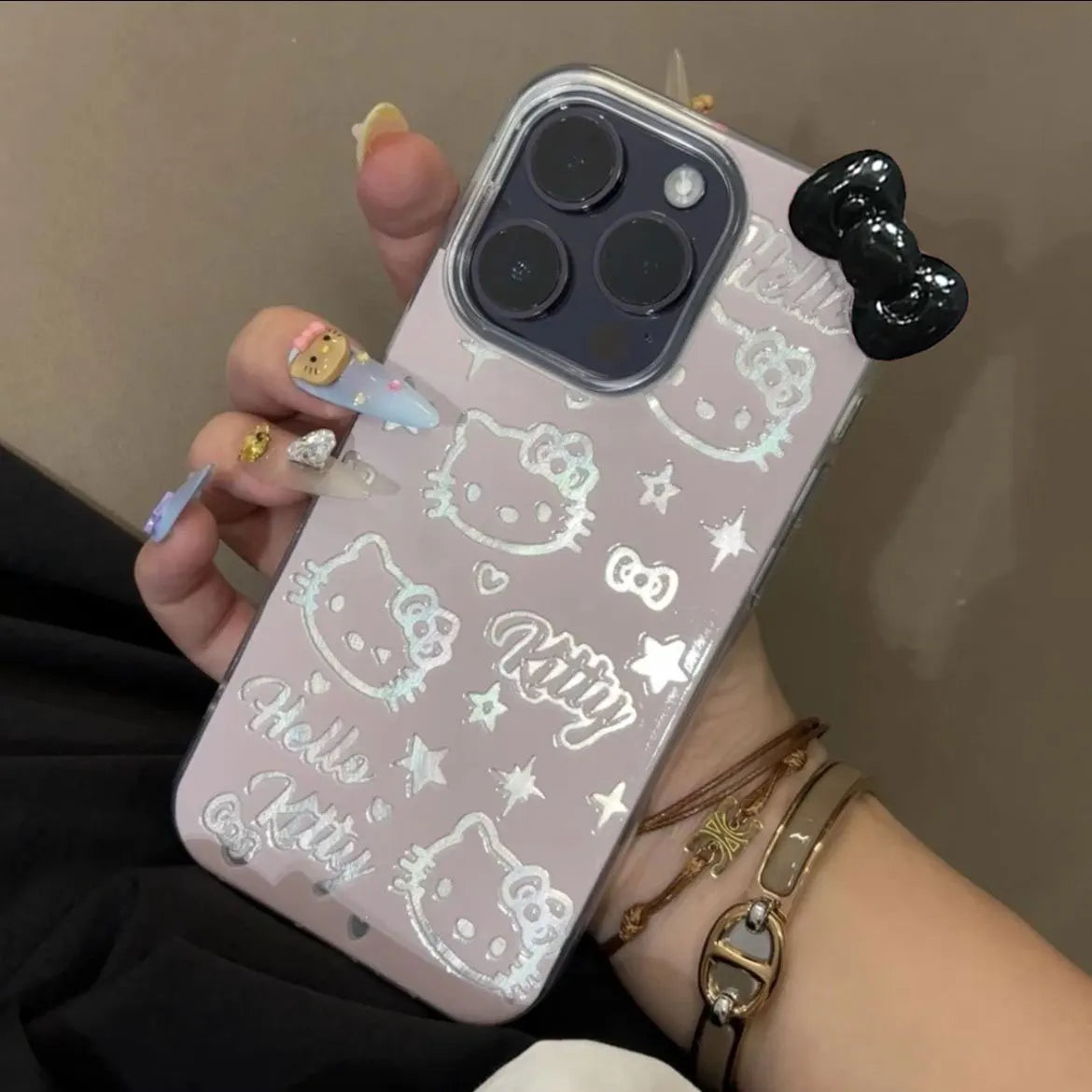 Sanrio Hello Kitty Face Pink Phone Case For iPhone 16 15 14 12 13 11 Pro Max XR XS MAX 7 8 PLUS MINI Y2K Cute Kawaii Bow Lovely