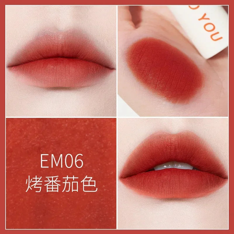 New Color INTO YOU Lip Mud Lipstick Makeup Matte Velvet Lipstick Waterproof Long Lasting Red Lip Tint Lip Glaze Makeup Cosmetics