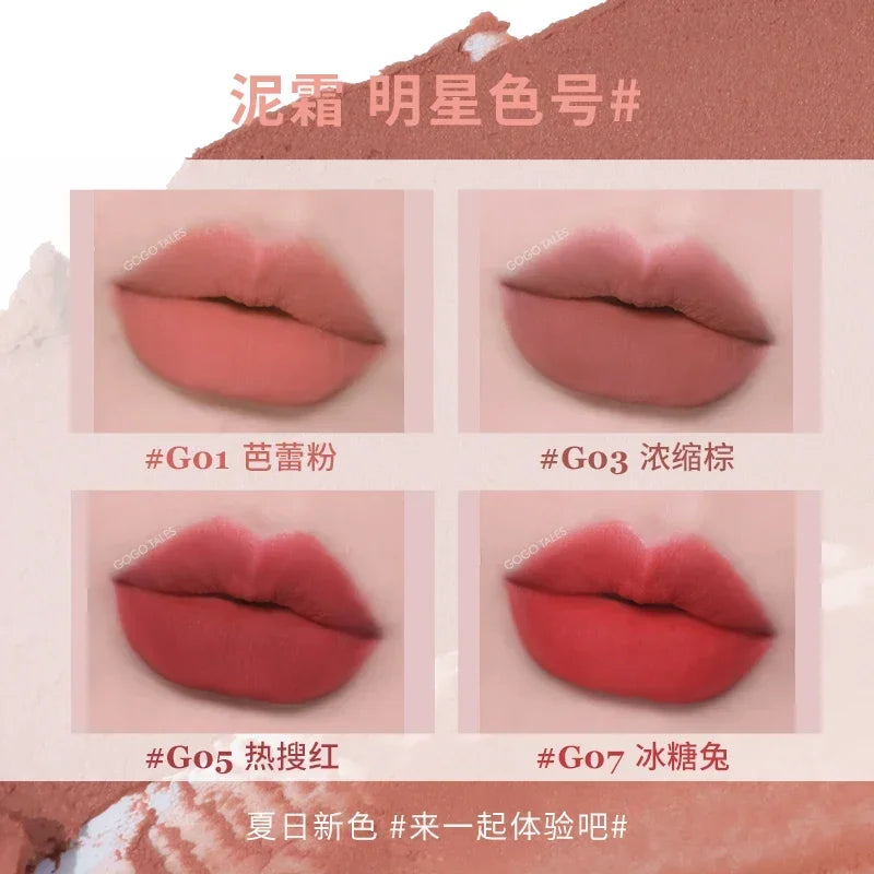 GOGOTALES Out of Focus Lip Glaze Matte Long-Lasting Makeup Non-Sticky Cup Lip Blush Flow Transparent Lipstick Makeup Cosmetics