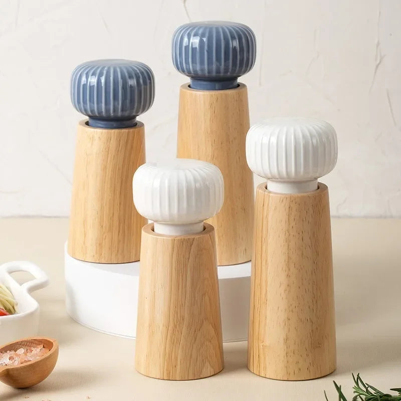 Nordic Style Manual Salt and Pepper Grinder Adjustable Roughness Ceramic Core Black Pepper Mill Seasoning Bottle Kitchen Supply