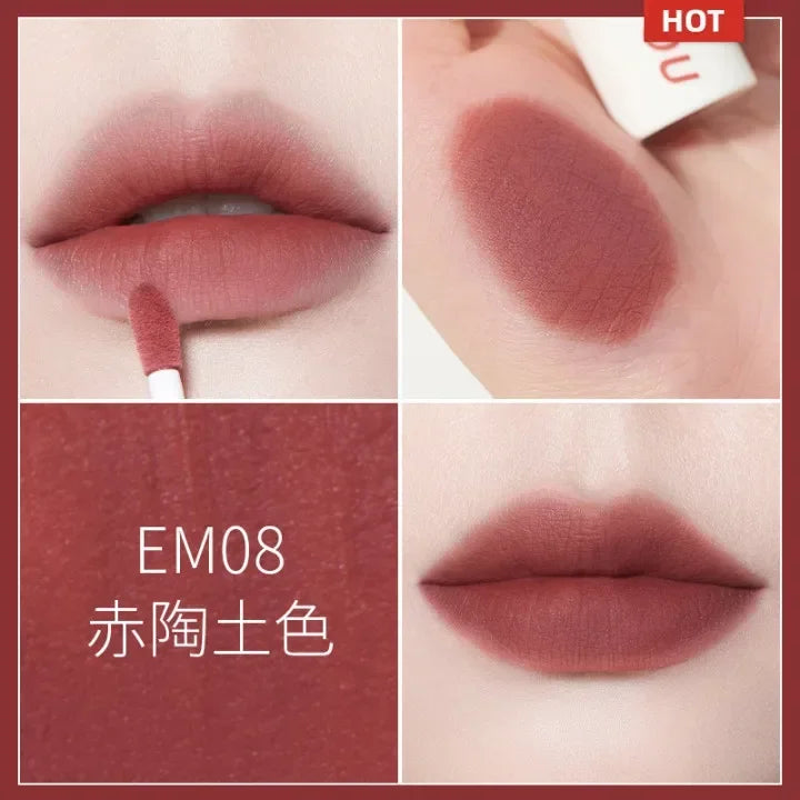 New Color INTO YOU Lip Mud Lipstick Makeup Matte Velvet Lipstick Waterproof Long Lasting Red Lip Tint Lip Glaze Makeup Cosmetics