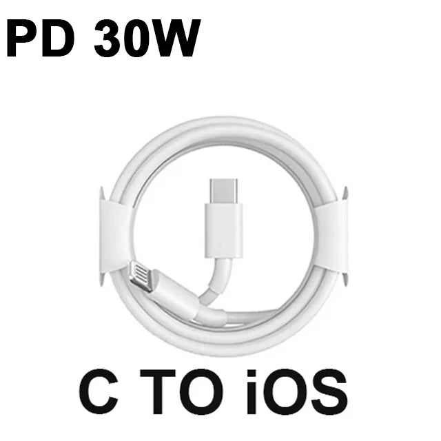 Original 30W Fast Charger For APPLE iPhone 15 14 13 12 11 Pro Max USB-C Quick Charging X XS XR 7 8 Plus Cable Phone Accessories