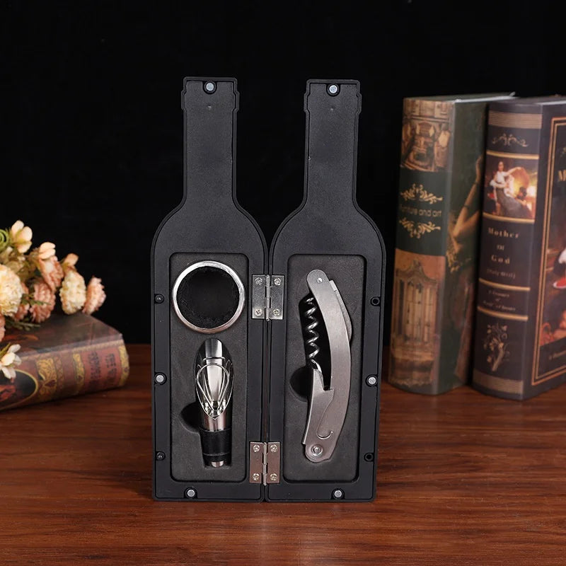 3/5Pcs Red Wine Bottle Opener Set Multifunctional Red Wine Bottle Opener Stainless Steel Bottle Opener Stand Wine Accessories