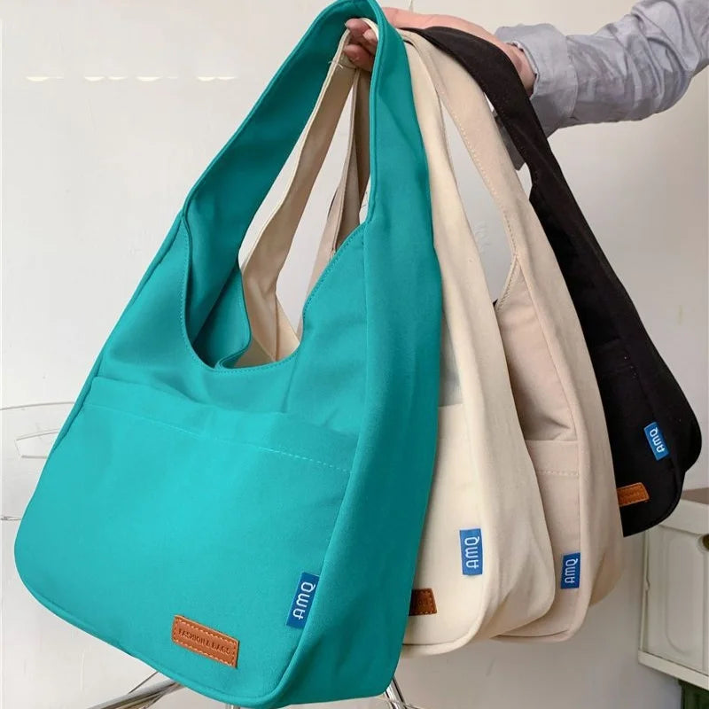 Women's Handbag Simple Large Capacity Student Tote Bag 2023 New Fashion Shoulder Bag Handbags Casual Class Canvas Bag