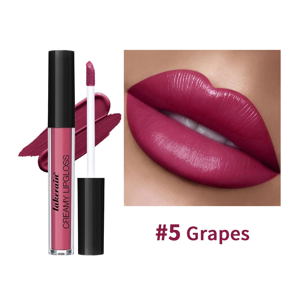 Lip Gloss Semi-Matte 8Colors Long-lasting Velvet Non-drying uitable for all skin moisturizing lipgloss plump lip brown Cosmetics