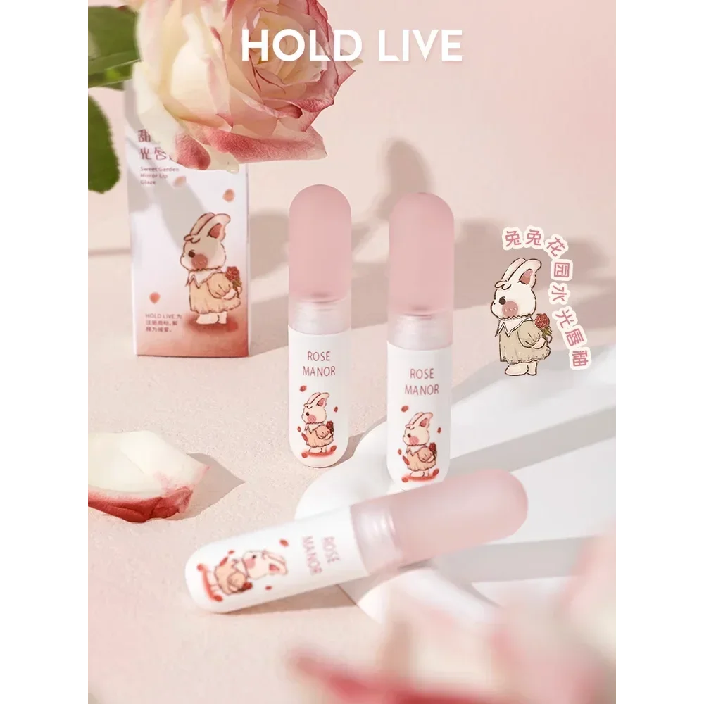 HOLD LIVE Bunny's Garden Watery Mirror Lip Glaze Moisturizing Lipstick Lip Nectar Nourishing Long-lasting Korea Makeup Cosmetics