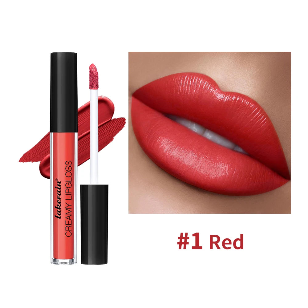 Lip Gloss Semi-Matte 8Colors Long-lasting Velvet Non-drying uitable for all skin moisturizing lipgloss plump lip brown Cosmetics