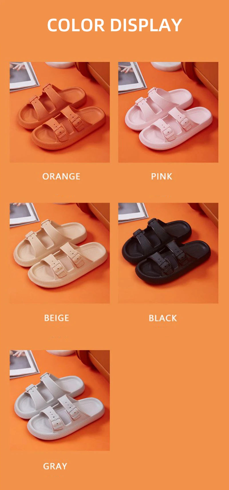 Fashion Buckle Thick Platform Slippers Women Home Soft Sole eva Cloud Slides Sandals Woman 2025 Summer Non Slip Beach Flip Flops