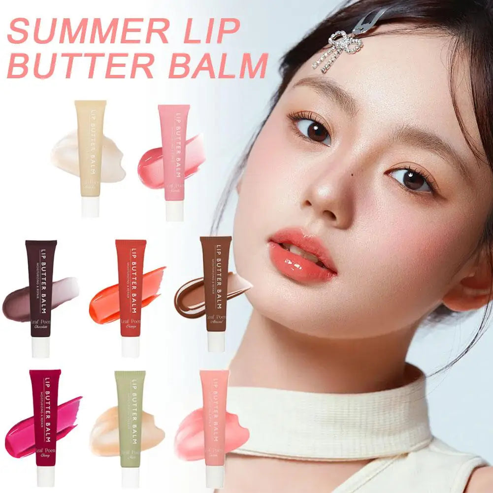 Vanilla Lip Butter Balm Moisturizing Lip Glaze Conditioning Lip Mask Jelly Lipgloss Lipstick Tinted Pink Brown Sugar Lips Makeup