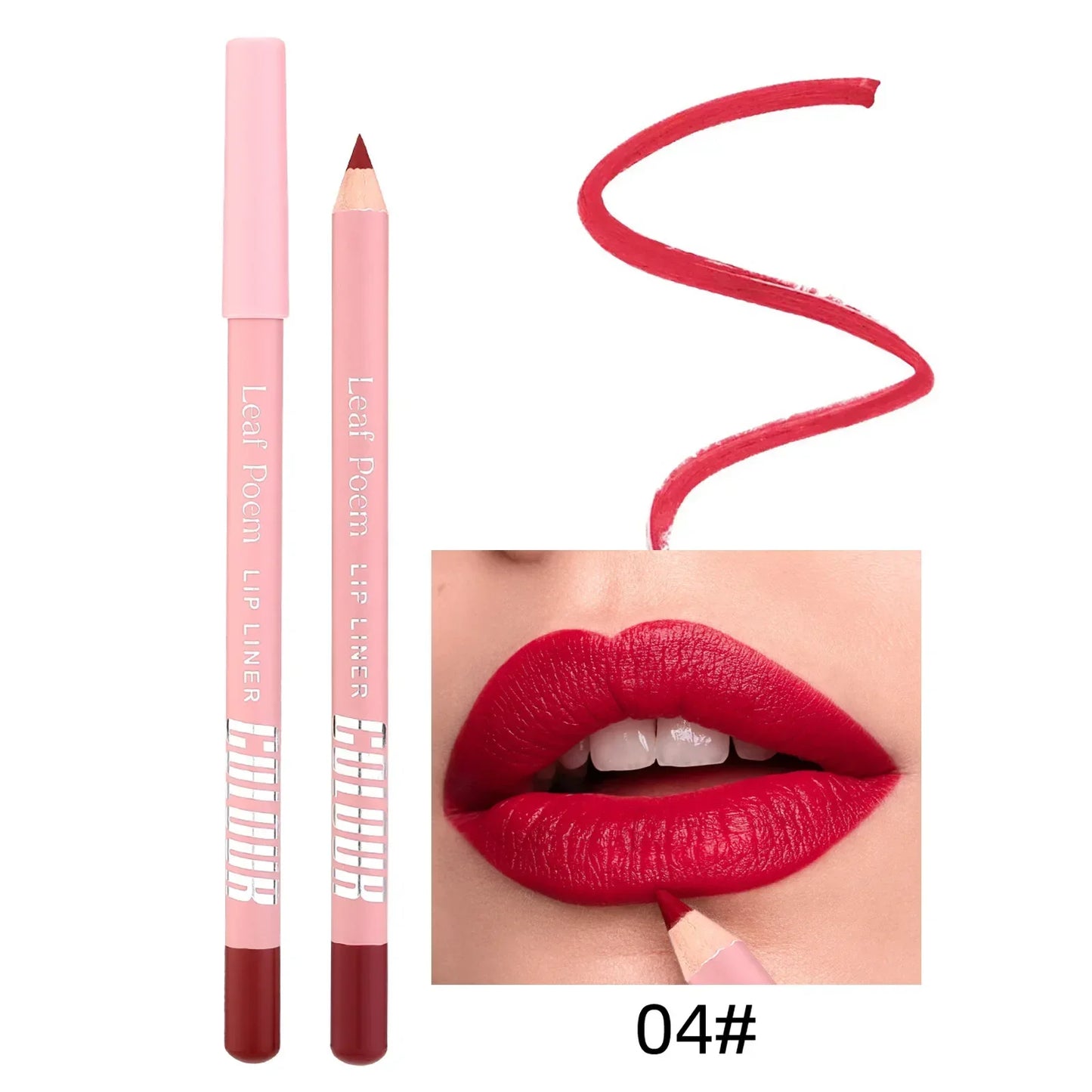 Nude Matte Lipstick Pencil Lipliner 12 Colors Waterproof Lip Liner Outline Lips Contour Makeup Matte Red Lipsticks Pen Cosmetics