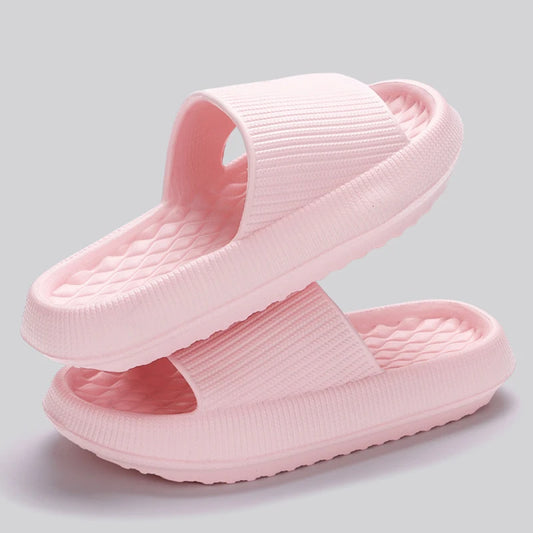 Women's Thick Platform Cloud Slippers Summer Beach EVA Soft Sole Pillow Slides Flip Flops Woman Non Slip Bathroom Home Slippers