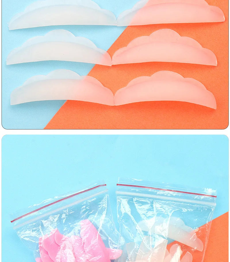 5Pairs Silicone Eyelash Perming Pad Lash Extension Supplies Makeup Accessories Eyelash Extension Lash Lifting Silicone Perm Pad