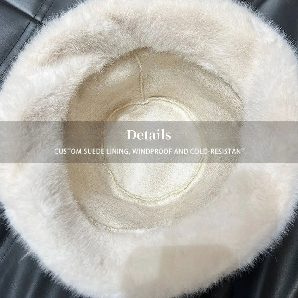 Fluffy Fur Fisherman Hat For Women Winter Plush Ear Protection Cap Windproof Warm Female Panama Caps Solid Fashion Bucket Hat