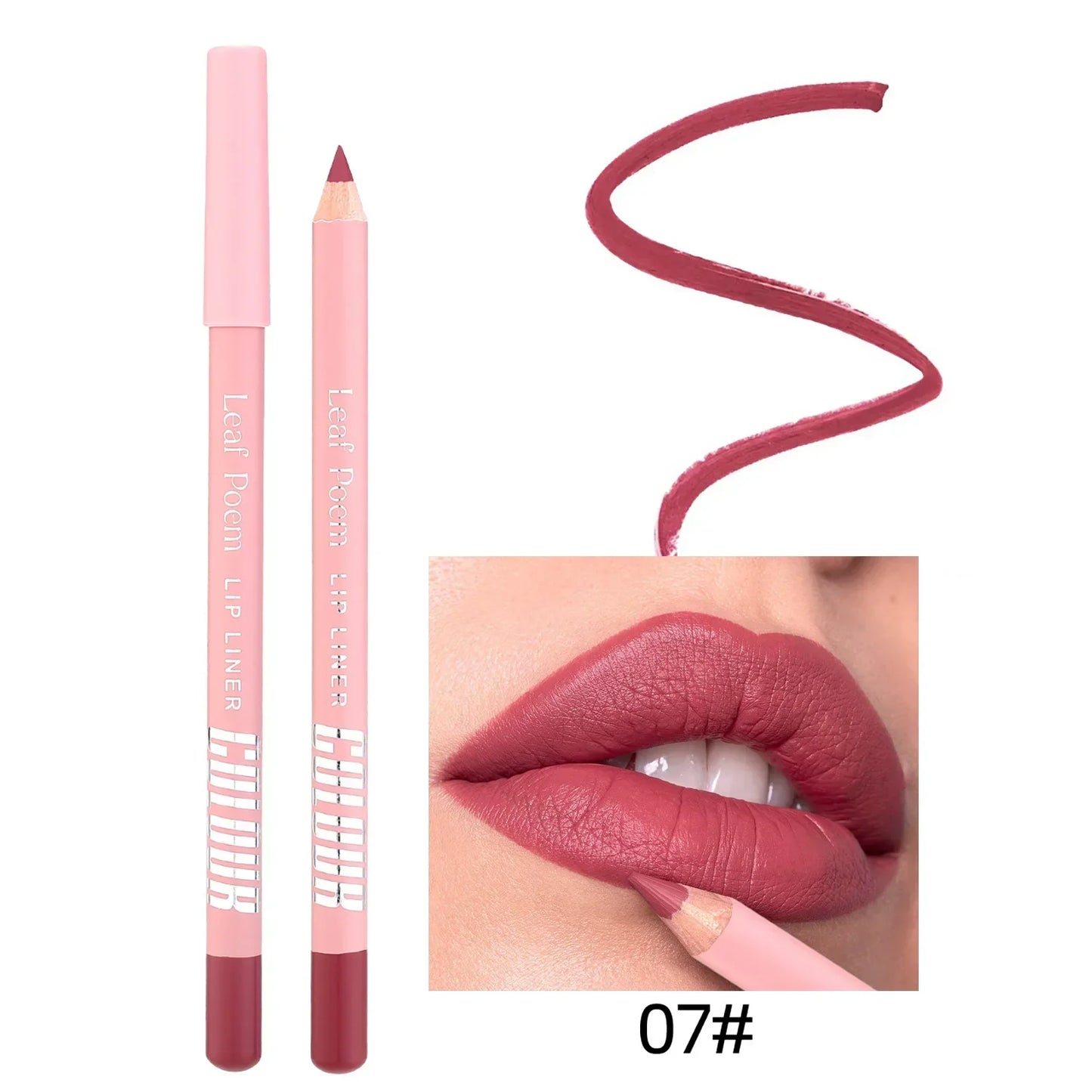 Nude Matte Lipstick Pencil Lipliner 12 Colors Waterproof Lip Liner Outline Lips Contour Makeup Matte Red Lipsticks Pen Cosmetics