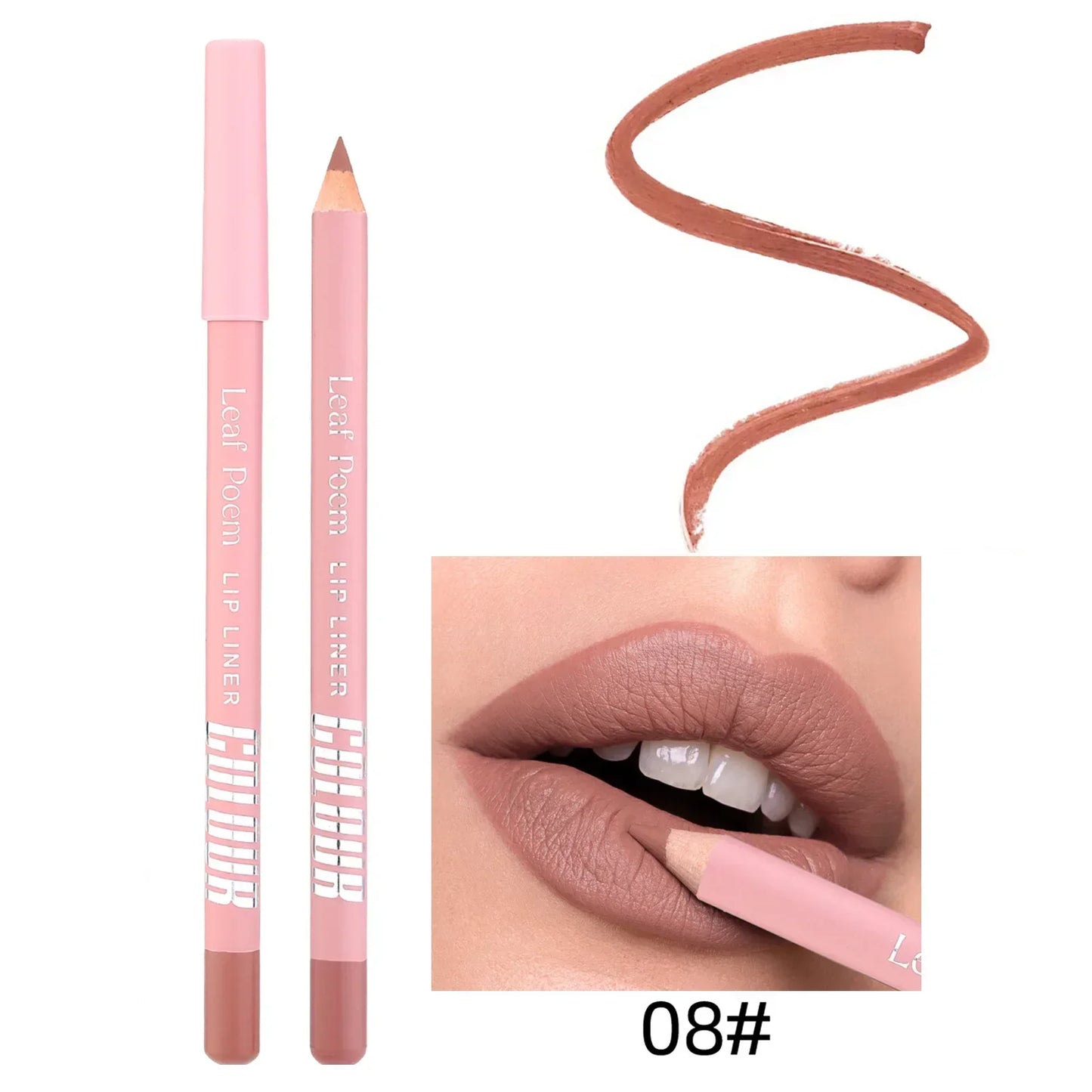 Nude Matte Lipstick Pencil Lipliner 12 Colors Waterproof Lip Liner Outline Lips Contour Makeup Matte Red Lipsticks Pen Cosmetics