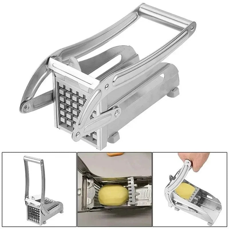 Cutting Potato Machine Stainless Steel Multifunction Manual Vegetable Cutter Tool Potato Cut Cucumber Fruits Carrot Cooking Tool