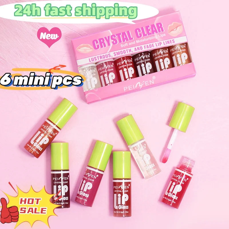 6pcs Set Cheap Korean Makeup Lip Oil Lipsticks Makeups Gloss Beauty Ink Pack Jelly Long Lasting Inks Moisturizing Balm Lips