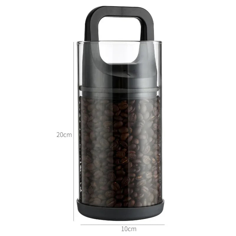 Vacuum Coffee beans Sealed Jar High Borosilicate Glass Coffee Cans Snack nuts Storage Jar Moisture Proof Fresh Keeping Tank