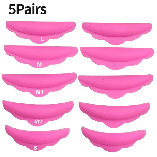 5Pairs Silicone Eyelash Perming Pad Lash Extension Supplies Makeup Accessories Eyelash Extension Lash Lifting Silicone Perm Pad