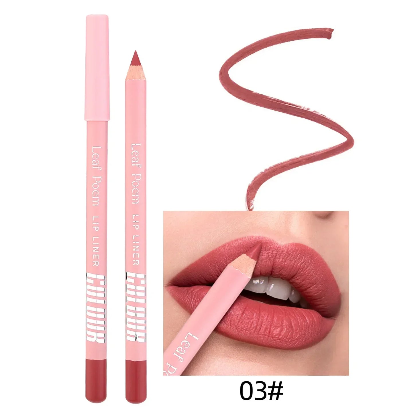 Nude Matte Lipstick Pencil Lipliner 12 Colors Waterproof Lip Liner Outline Lips Contour Makeup Matte Red Lipsticks Pen Cosmetics