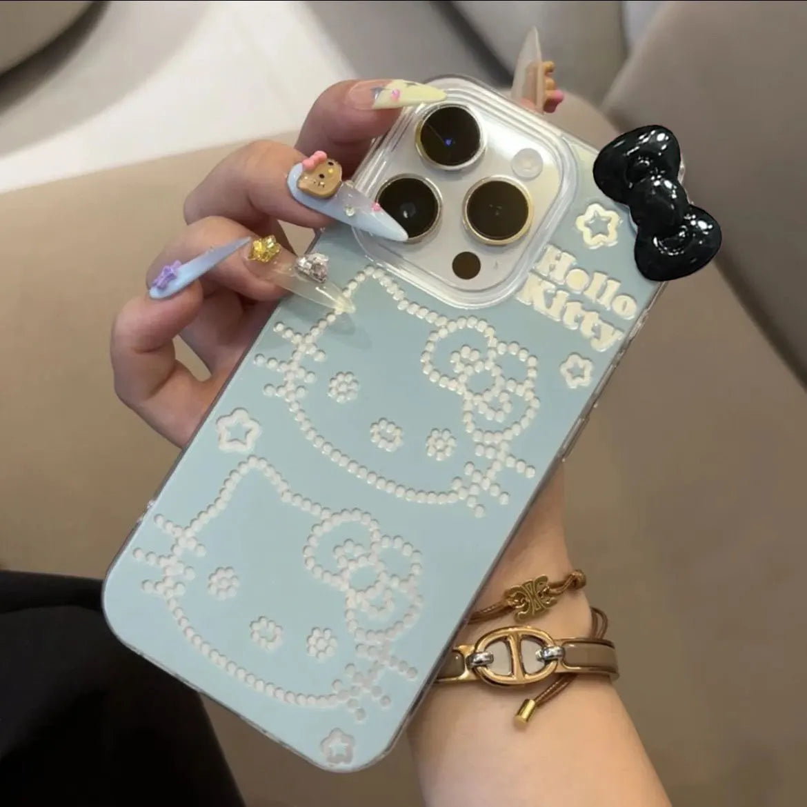 Sanrio Hello Kitty Face Pink Phone Case For iPhone 16 15 14 12 13 11 Pro Max XR XS MAX 7 8 PLUS MINI Y2K Cute Kawaii Bow Lovely