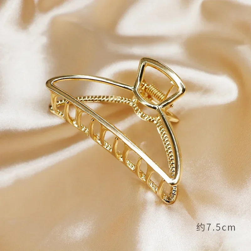 Korean Fashion Gold Hair Claw Clip Butterfly Geometric Elegant Hair Clip Claw Clamp for Girls Headwear Women Hair Accessorie