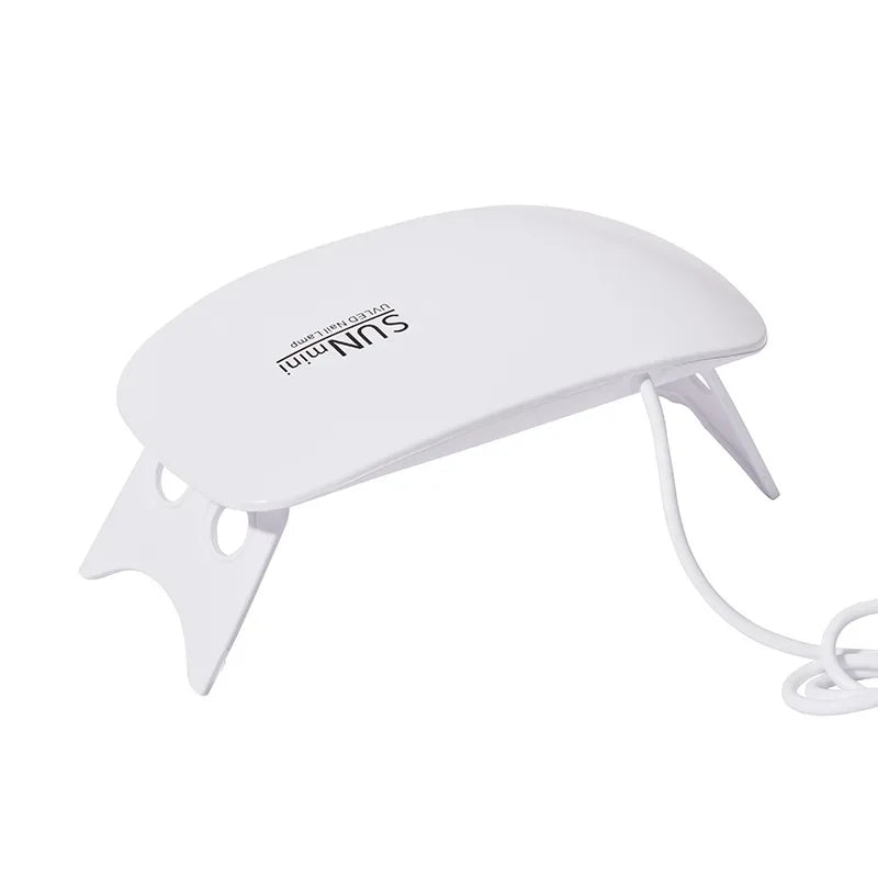 6W Mini Nail Dryer Machine Portable 6 LED UV Manicure Lamp Home Use Nail Lamp For Drying Polish Varnish With USB Cable