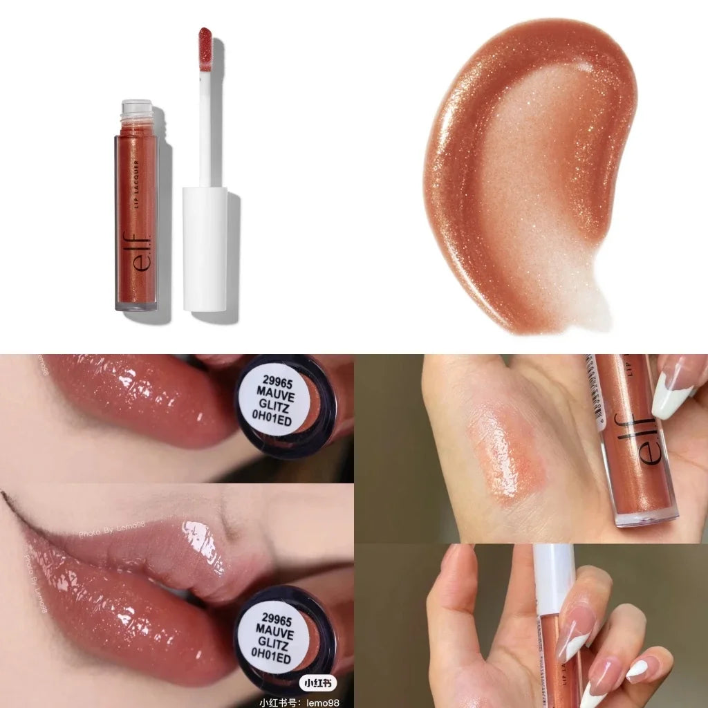 ELF Lip Lacquer Lip Gloss Clear Transparent Moisturizing Nourishing Long-lasting Glossy Lip Glaze Hydration Makeup Cosmetics