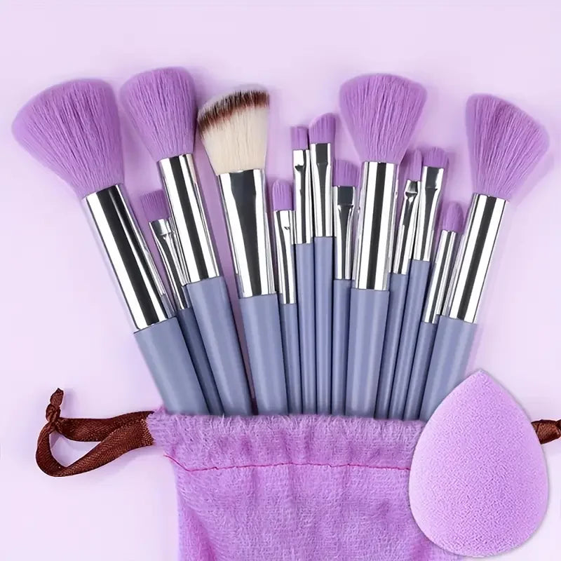 Professiona 13PCS Makeup Brushes Set Foundation Eyeshadow Blush Powder Blending Soft Fluffy Cosmetic Full Set Female Makeup Tool