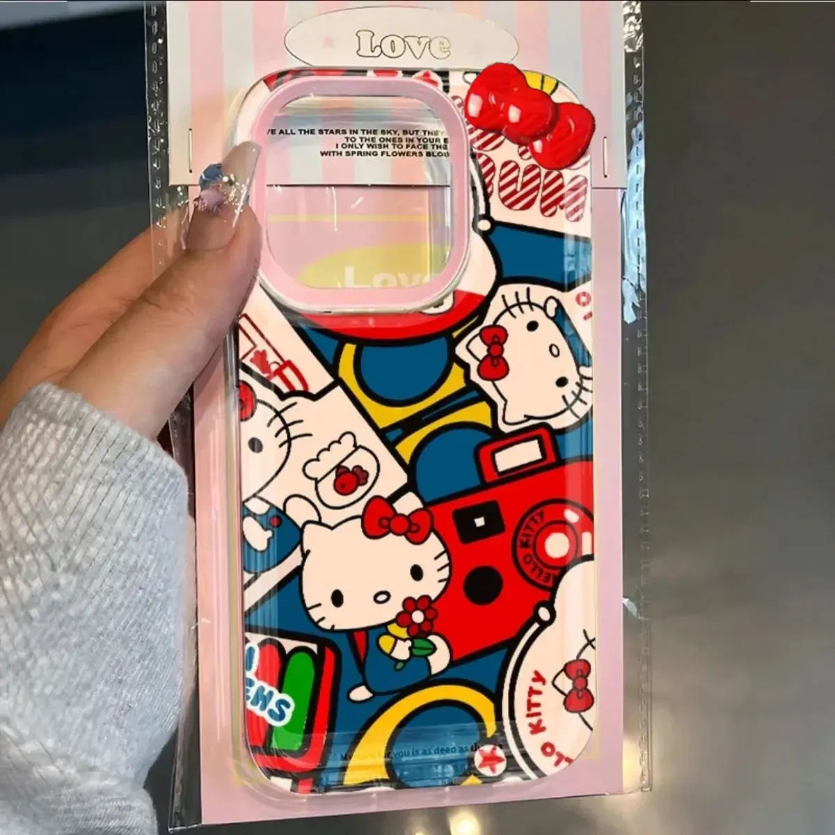 Sanrio Hello Kitty Flower Bow Phone Case For iPhone 15 14 12 13 11 Pro Max XR XS MAX 7 8 PLUS Y2K Pink Happy Kawaii Cover lovely