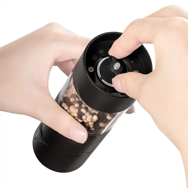 Electric Grinder Automatic Mills Pepper Seasonings Spices Grain Salt Grinder with LED Light Adjustable Coarseness Kitchen Tools