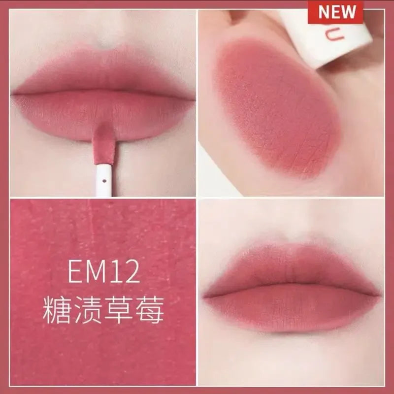 New Color INTO YOU Lip Mud Lipstick Makeup Matte Velvet Lipstick Waterproof Long Lasting Red Lip Tint Lip Glaze Makeup Cosmetics