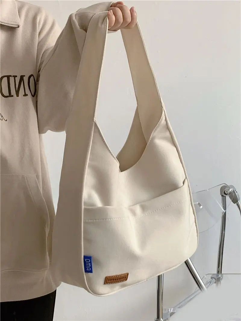 Women's Handbag Simple Large Capacity Student Tote Bag 2023 New Fashion Shoulder Bag Handbags Casual Class Canvas Bag