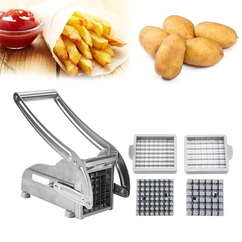 Cutting Potato Machine Stainless Steel Multifunction Manual Vegetable Cutter Tool Potato Cut Cucumber Fruits Carrot Cooking Tool