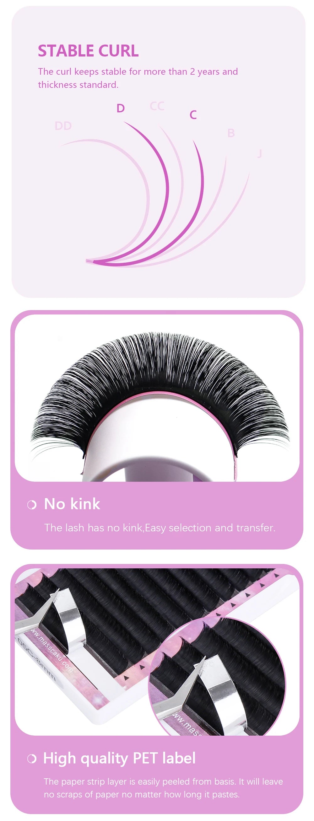 MASSCAKU 0.05/0.07mm Automatic Fanning Lash Faux Mink Russia Volume Eyelash Extensions Auto Easy Fanning Lashes for Salon Use