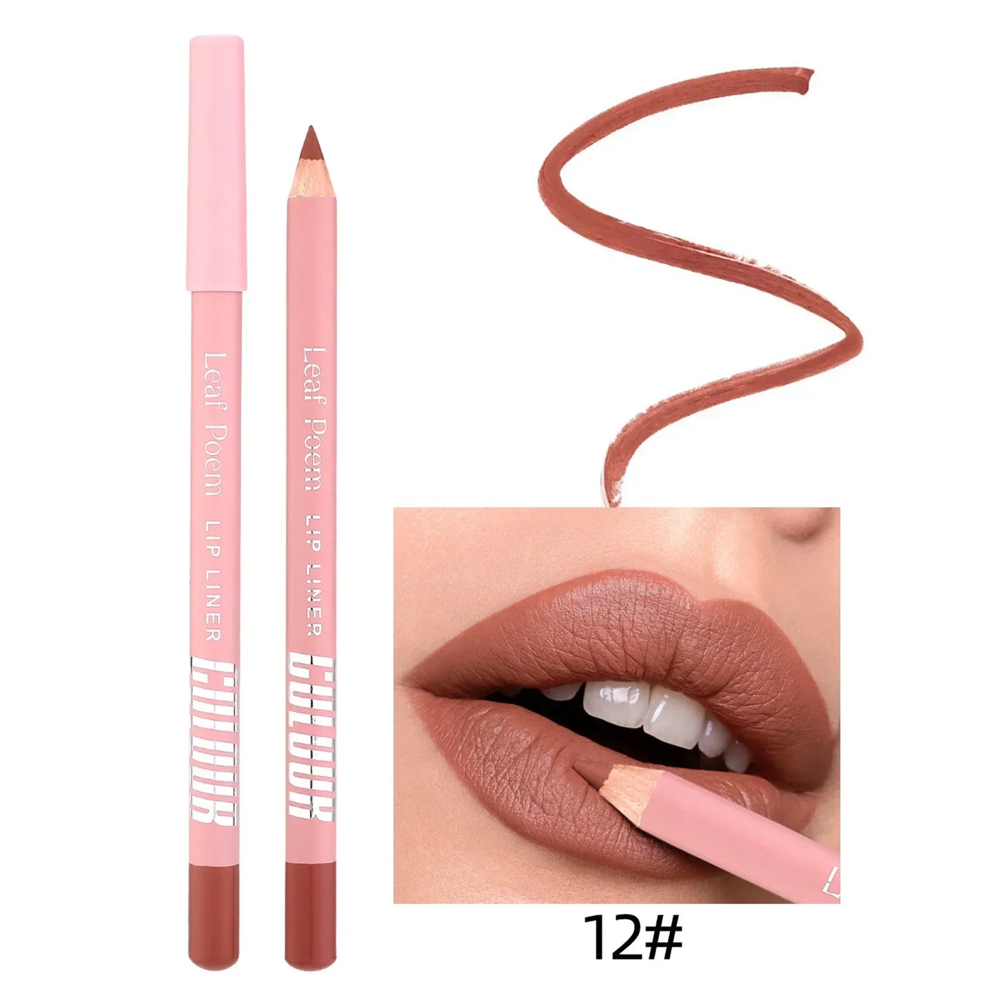 Nude Matte Lipstick Pencil Lipliner 12 Colors Waterproof Lip Liner Outline Lips Contour Makeup Matte Red Lipsticks Pen Cosmetics