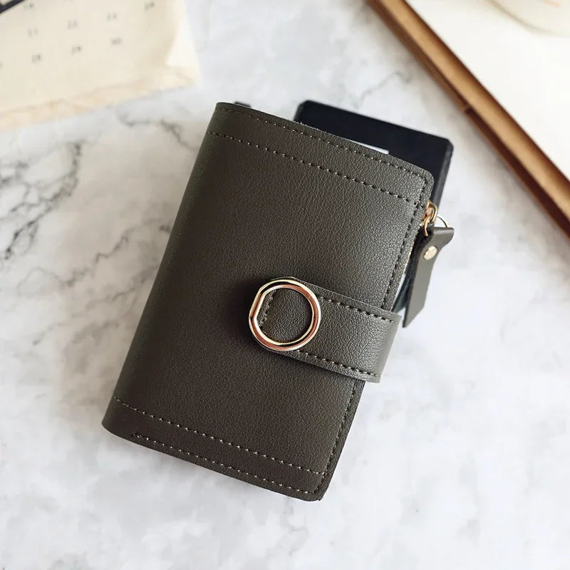 Fashion Trend Clutch Female Purse Money Clip Wallet Small Zipper Brand Leather Luxury Purse Women Ladies Card Bag for Women